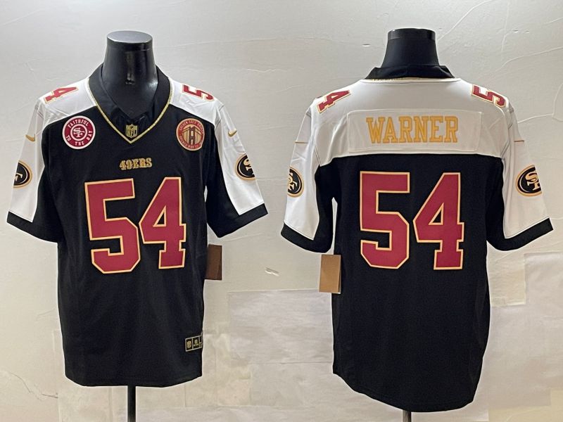 Men San Francisco 49ers #54 Warner Black Gold Thanksgiving three generations 2025 Nike Limited NFL Jersey style 5